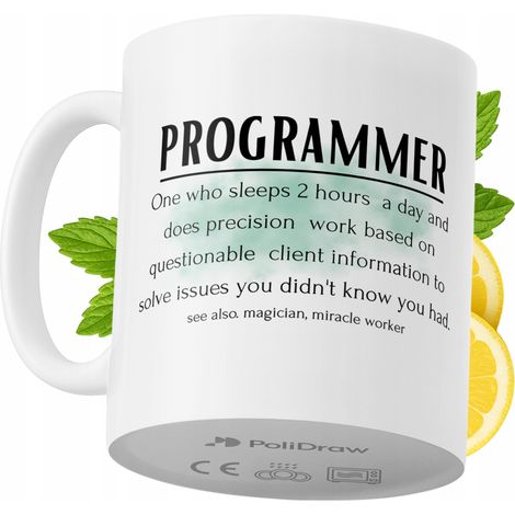 Lustige Kaffeetasse für Programmierer mit witzigem Textdesign – ideal für Geburtstage, Namenstage und Feiertage. Hochwertige Tasse für besondere Anlässe im Homeoffice oder Büro. Farbe: Weiß, 330 ml.