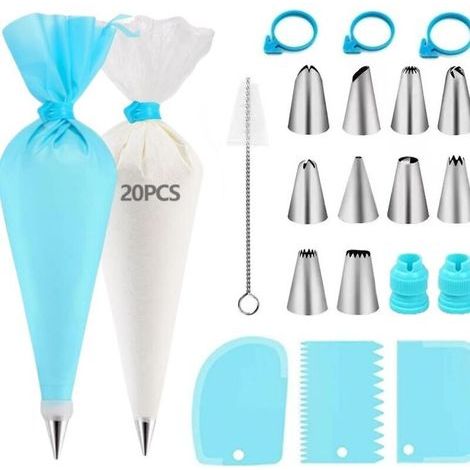 Poche a Douille Patisserie 40 Pcs, Douille Patisserie, Kit Patisserie, Accessoire Patisserie, Ustensiles à Pâtisserie (1/5)