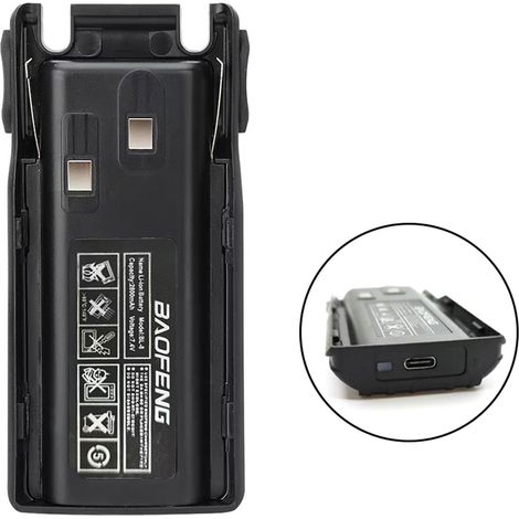 Batterie pour Baofeng UV-82 1800mAh avec USB C (1/5)