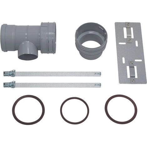 Vaillant Set 7 Té DN 100 pour racc. évacuation des gaz 80/125 pour conduit d'évacuation des gaz flex. DN 100, PP, 0020016408