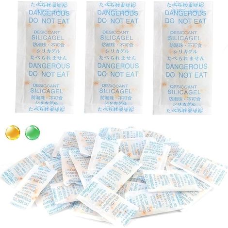 sachet anti humidité Gel de Silice Réutilisable avec Indicateur Orange/Vert Absorbeur d’Humidité pour Caméra Aliments Armoire Chaussures Filament 3D (1/5)