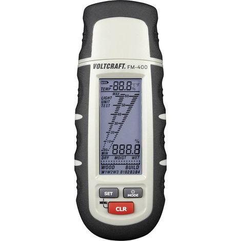 Humidimètre pour matériaux VOLTCRAFT FM-400 Plage de mesure de l'humidité de construction 0.1 à 24 % vol Plage de mesur (1/3)