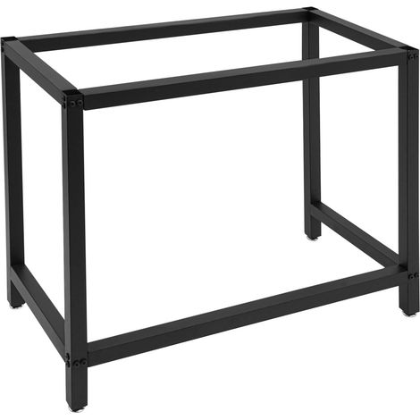 Cadre de table en acier robuste - Dimensions : 39,4 x 19,7 pouces - Hauteur : 31,5 pouces - Pour plateaux de table tels que le marbre et le verre (1/5)