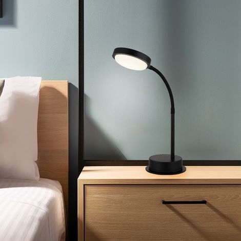 Lampe de table lampe d'appoint lampe de bureau LED métal noir variateur tactile Flexospot (1/5)