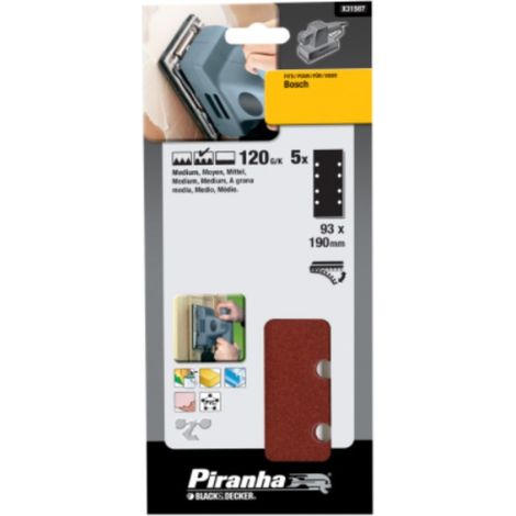 BOSCH PIRANHA - FOGLI VELCRO BOSCH FORATI GRANA 120