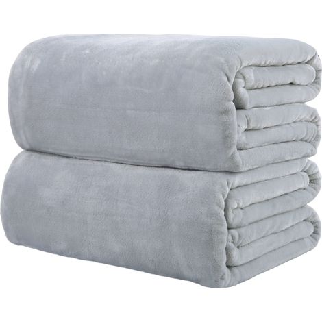 Plaid - Fleece - 150 x 200 cm - Polyester - Lavable En Machine - Pour Lit Canapé Chambre - 1 Pièce (1/5)