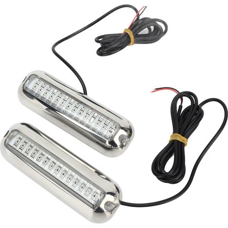 2 Stück 42-LED-Bootsheckleuchten, 10–36 V, IP68 wasserdicht, 1500 lm, superhelle grüne Bootsheckleuchten (1/5)