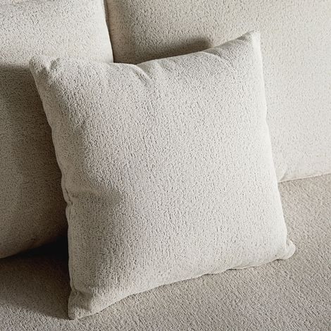 Mömax Wohnlandschaft Nilas Creme Chenille mit Hocker (1/5)