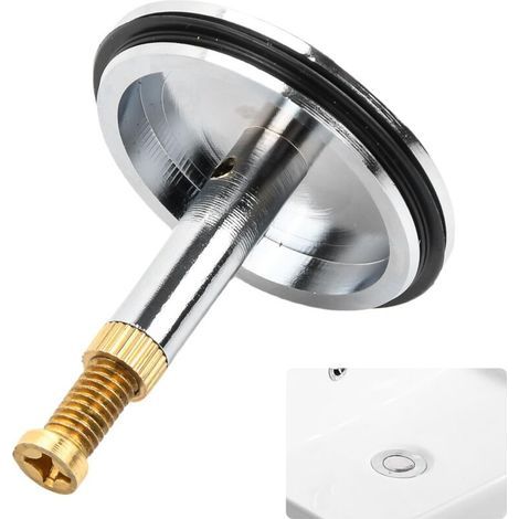 Bouchon de Baignoire 43mm, Bouchon de Vidange de Baignoire, Bouchon Baignoire Universel en Laiton Bonde Baignoire, Bouchon de Lavabo pour Lavabo, Cuisine, Hauteur Vis Réglable 50-55 mm (1/5)