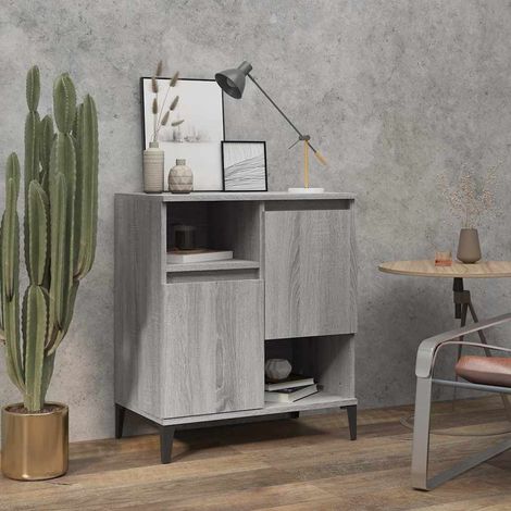 Aparador de madera contrachapada gris Sonoma 60x35x70 cm (1/4)