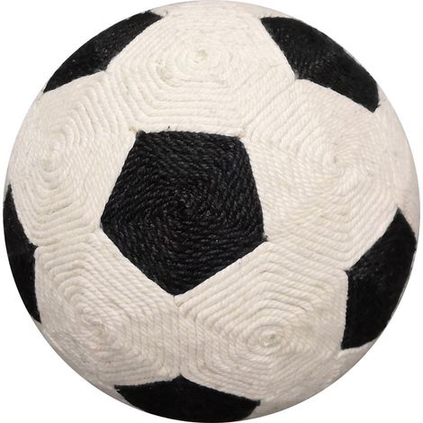 Tiragraffi palla da calcio in cotone e juta per gatti