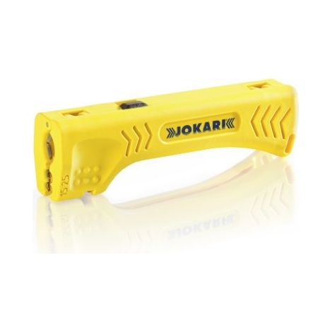 Jokari – Pince à dénuder câbles ronds 8–15 mm – 4 lames de précision – Dénudage rapide sans réglage – Pour conducteurs 1,5 et 2,5 mm²