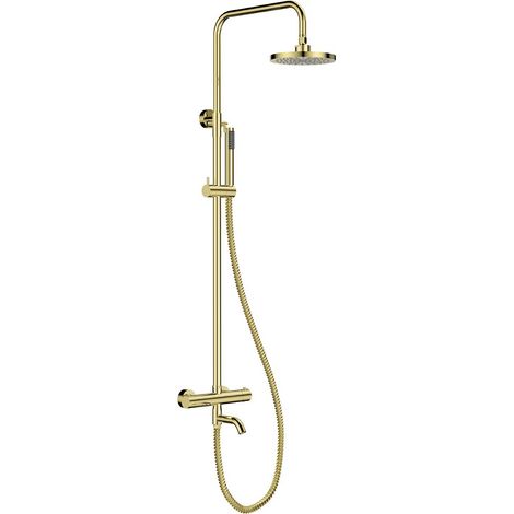 Ensemble de douche VEO I or clair à montage en surface avec thermostat Besco (1/2)