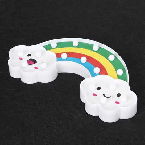 Lampe LED Arc-en-Ciel Nuage Forme Originale pour Décoration Chambre à Coucher Éclairage Douce (1/5)
