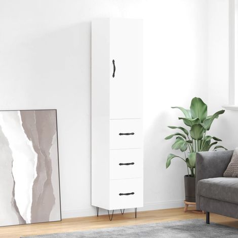 Highboard Weiß 34,5x34x180 cm Holzwerkstoff vidaXL (1/5)