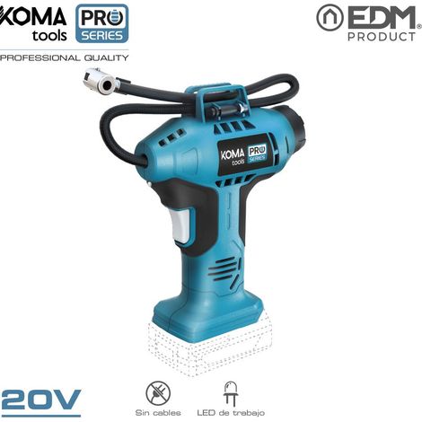 COMPRESOR DE AIRE 20V (SIN BATERÍA NI CARGADOR) 7,5x22x25,5cm KOMA TOOLS PRO SERIES BATTERY (1/5)