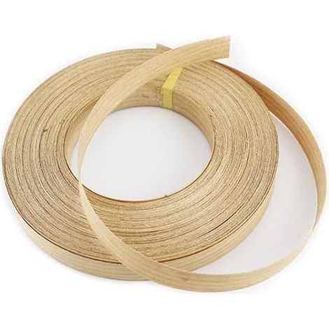 Chant en chêne, Chant thermocollant, en placage de Bois véritable, Rouleau de chêne, pour Bricolage, Baguettes, Bureau, Armoire, Porte, Restauration Meubles, 22 mm x 8 m (1/5)