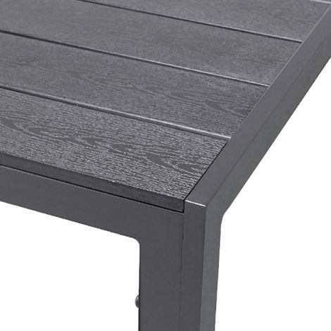 Alu Polywood Gartentisch anthrazit/grau 160x90x74cm-D726850 (1/3)