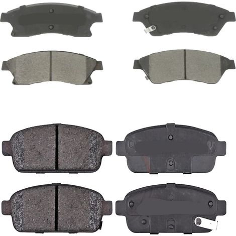 KIT PASTIGLIE FRENO ANTERIORI E POSTERIORI compatibile con CHEVROLET CRUZE (J300,J305,J308) / PASTIGLIE FRENANTI AUTO OEM FDB4262 FDB4264,FDB4263 FDB4265 / SOSTITUZIONE DIRETTA / BASSA POLVERE / SILEN