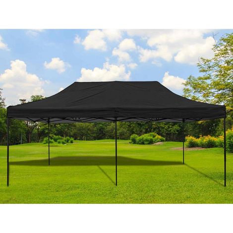 Profi Faltpavillon, 3 x 6 m, Stahl-Rahmen, Dach: anthrazit