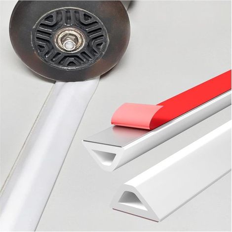 Tira de desagüe para ducha - Mampara de ducha - Secado para baño - Diseño accesible para sillas de ruedas - 100 cm - Blanco (1/5)