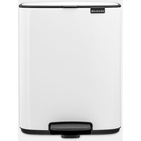 Brabantia Bo Pedal Bin 12 L Rectangular Acero Blanco (1/5)