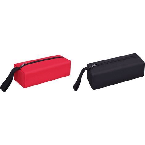 Noir + rouge Trousse a Outils Vide, 25 CM Longue Toile Nylon imperméable à l'eau Fermeture éclair Paquet Petit Sac à Outils Trousse a Outils (1/4)