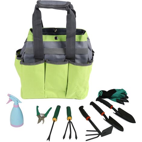 Sac de rangement pour outils de grande capacité, kit d'outils de jardin portable, organisateur pour le jardinage, les pique-niques et les plantations (1/5)