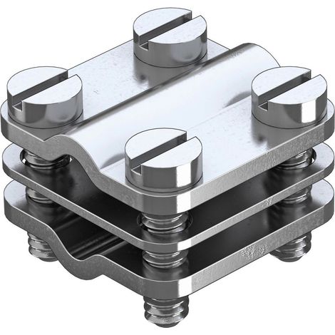 OBO Bettermann Schellenabzweigklemme parallele Ausführung 4-16mm² Messing vernickelt, 50 Stück, 5064017