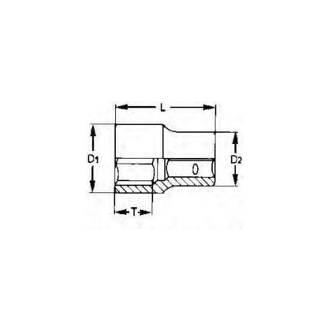 Llave de vaso Tengtools 920513-C conforme DIN orificio de seguridad