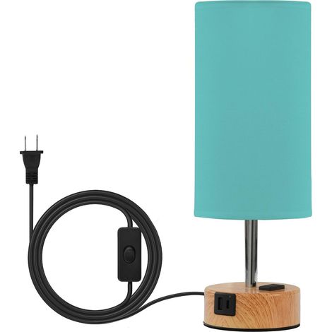 Yuiboo Lampes de table ferme bleu turquoise moyen à 3 voies (1/5)