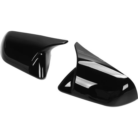 2 coques de rétroviseurs de porte gauche et droite, style klaxon, de remplacement pour Ford Mustang 2015-2022, noir brillant (1/5)