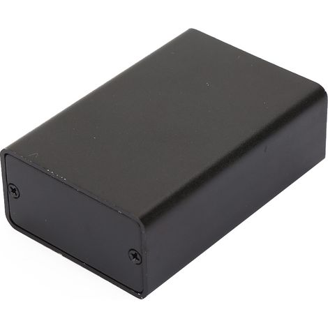 Boîtier pour circuit imprimé en aluminium noir dépoli, pour projets électroniques.