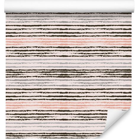 Carta da parati a righe orizzontali e colori pastello per soggiorno e camera da letto 50x1000 cm (1/5)