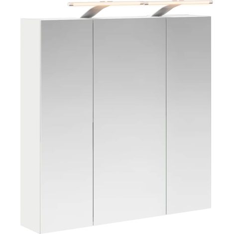 Maison Exclusive - Badezimmerspiegelschrank Weiß 70 x 14,5 x 70 c