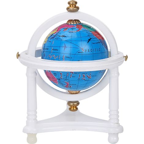 Mobilier miniature pour maison de poupée à l'échelle 1:12, pour bureau/salon, globe terrestre rotatif (1/4)