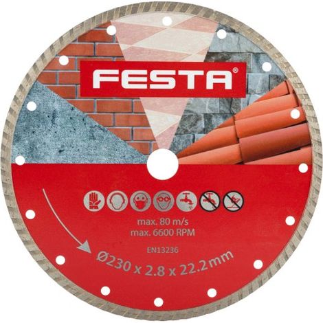 Disque diamant Turbo 230x2,6x22.2mm - Usage professionnel