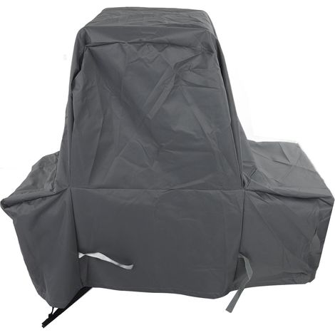 Housse de four à barbecue extérieur imperméable et anti-poussière, grise.