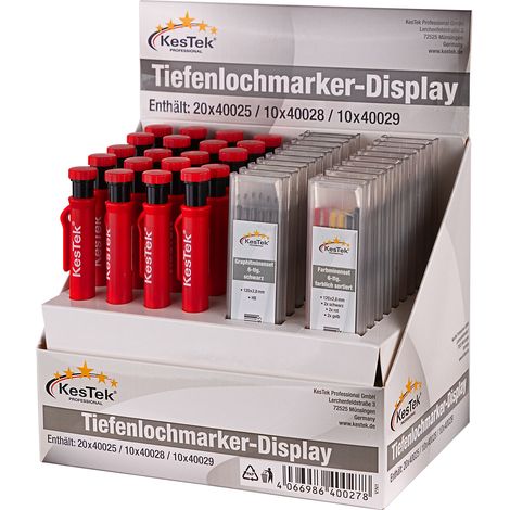Kestek Tiefenlochmarker Set Display 40tlg Marker Bleistift Graphitminen Set Handwerker (1/5)