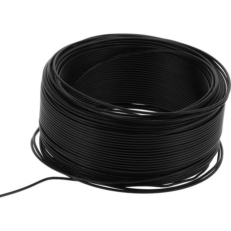 Câble électrique souple BVV-1x1, 7 conducteurs, fil de cuivre rouge isolé, 100 m / 328,1 pi, AC300 V, noir (1/5)