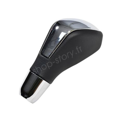 Pommeau de levier de vitesse automatique Renault Laguna 3 / Mégane 3 – Chrome & Noir – OEM 8200574279 (1/5)