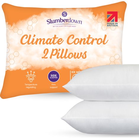 Slumberdown Climate Control Pillow, Firm Support, 2 Pack