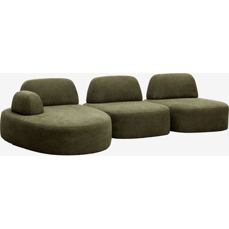 Sofá modular chaise longue izquierdo de 3 piezas tapizado Giorgia SKLUM (1/5)