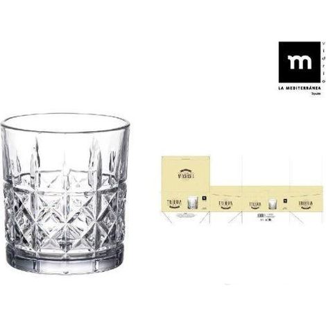 31 cls vaso cristal tallado trikua lamediterranea - caja 6 unidades