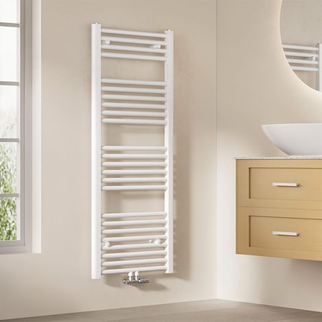 EMKE Radiatore da Bagno, Acciaio Inox, Acqua Calda, 1200 x 500 mm Weiß (1/5)