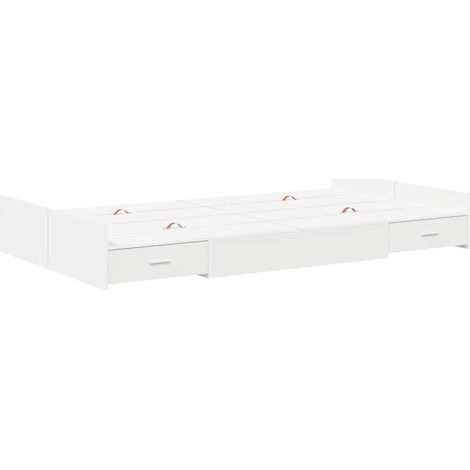 Lit double,Lit adulte,Cadre de lit avec rangement avec tête de lit Blanc 120 x 190 cm CFW8479725 (1/5)
