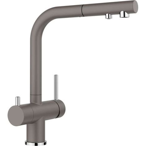 Blanco Fontas S II - Spültischarmatur mit ausziehbarem Auslauf und mit Filterfunktion, grau 526946 (1/2)