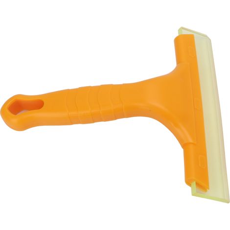 Grattoir à vitre de voiture, grattoir portable multi-usages pour pare-brise et douche, jaune (1/5)