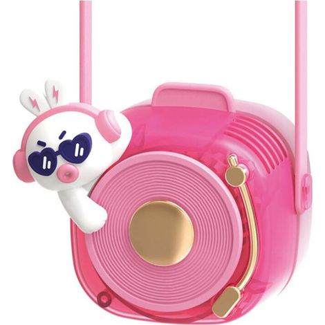 Ventilateur de cou sans pales, rechargeable USB, 3 vitesses, portable et léger pour extérieur - Rose (1/5)