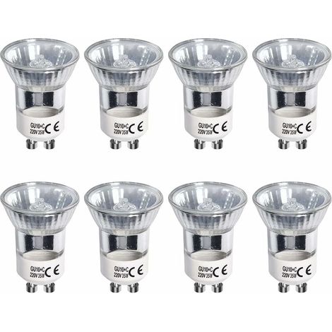 Ampoule Halogène GU10 - 35 W - 220-240 V - 360 Lm - 2800 K - Angle De Diffusion 120° - Dimmable - 8 Pièces (1/5)